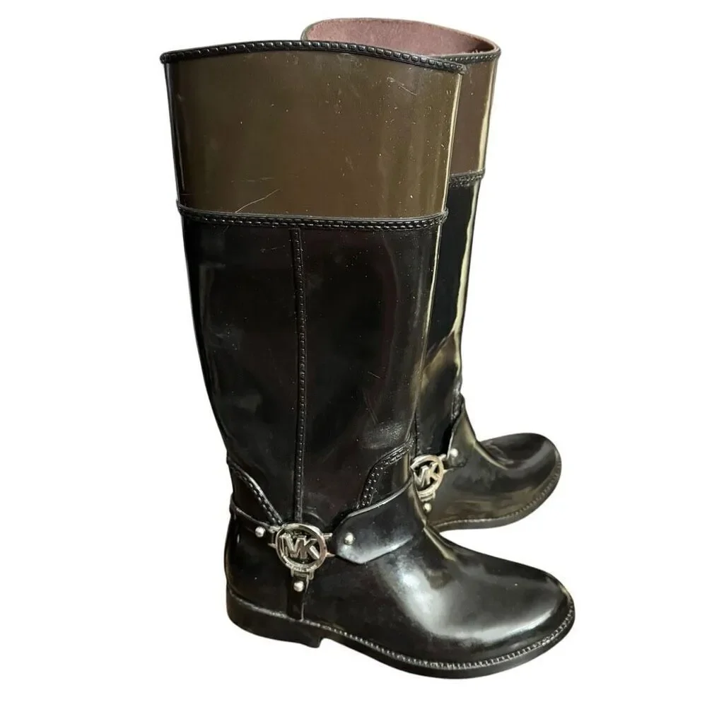 Michael Kors Wellies Rubber Knee-Hi Rain Boots / SZ: 6
